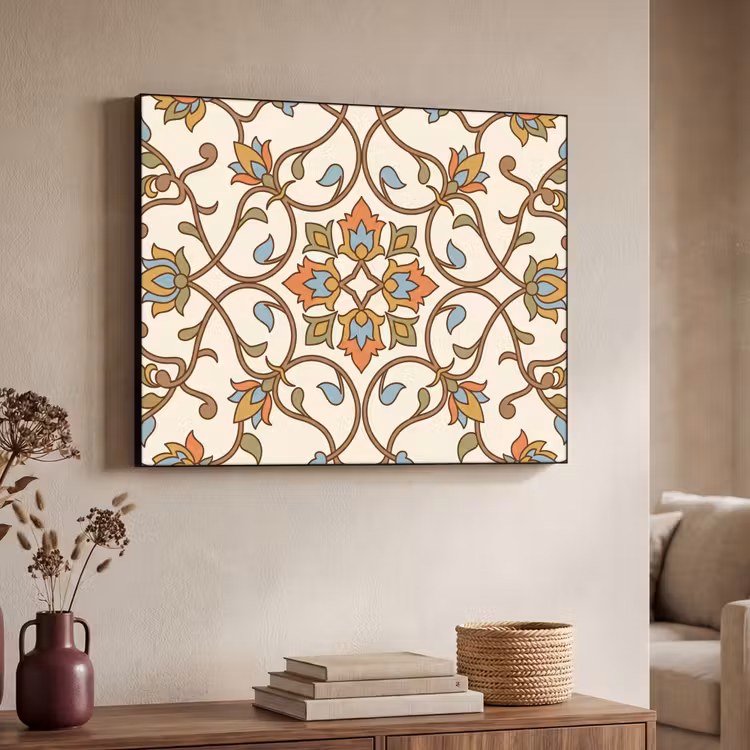 Art frame - Patroon - Bloemen - Ornament - Kleurrijk — 7