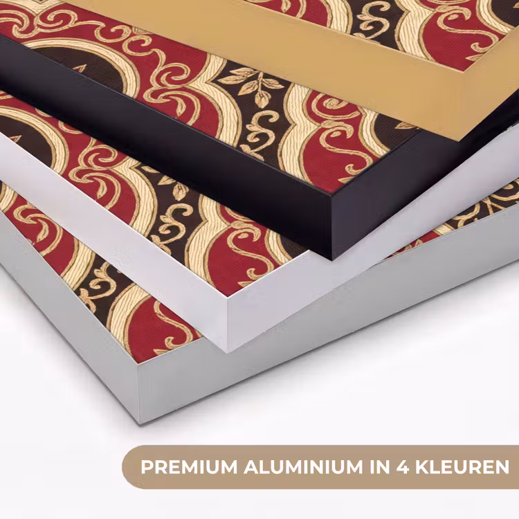 Art frame - Patroon - Ornament - Barok - Rood - Goud — 2