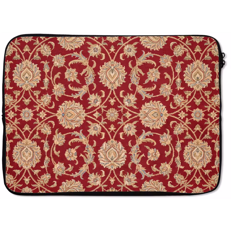 Laptophoes Patroon - Bloem - Klassiek - Oosters - Rood — 1