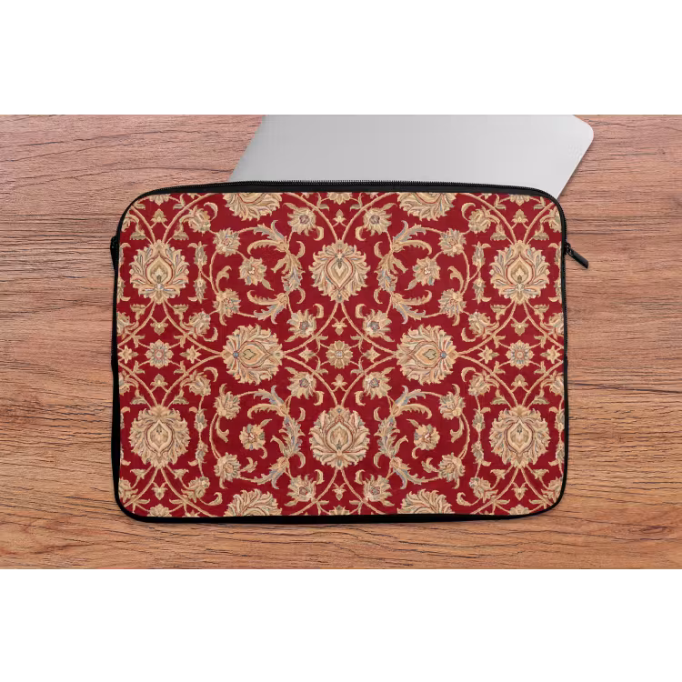 Laptophoes Patroon - Bloem - Klassiek - Oosters - Rood — 2