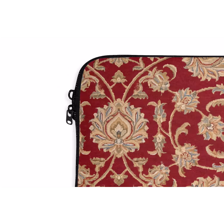 Laptophoes Patroon - Bloem - Klassiek - Oosters - Rood — 5