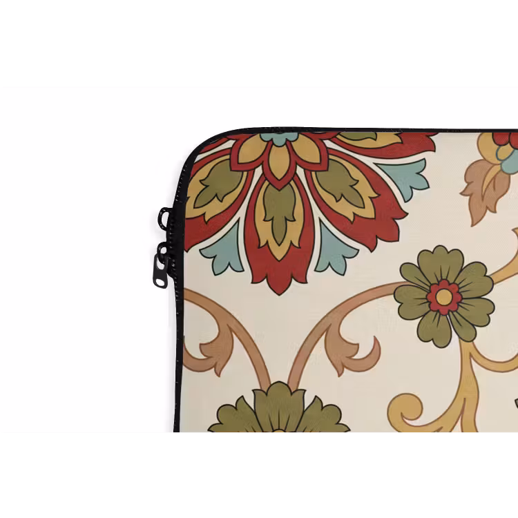 Laptophoes Patroon - Bloemen - Ornament - Klassiek - Kleurrijk — 5
