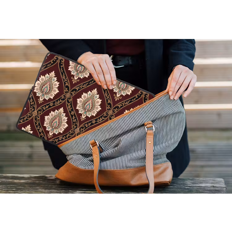 Laptophoes Patroon - Bloemmotief - Decoratie - Klassiek - Rood — 4