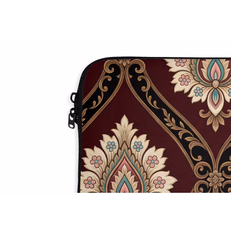 Laptophoes Patroon - Bloemmotief - Decoratie - Klassiek - Rood — 5