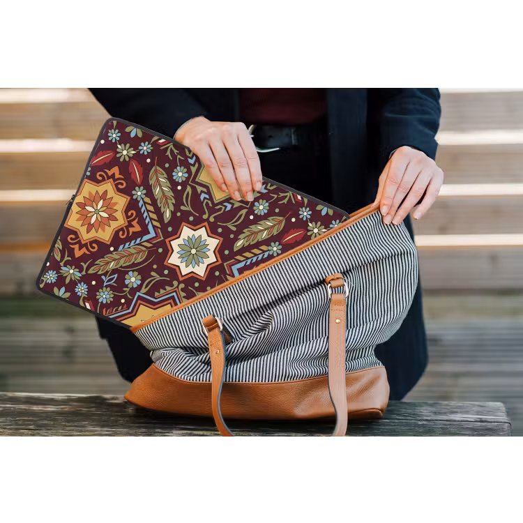 Laptophoes Patroon - Floraal - Geometrisch - Kleurrijk - Decoratie — 4