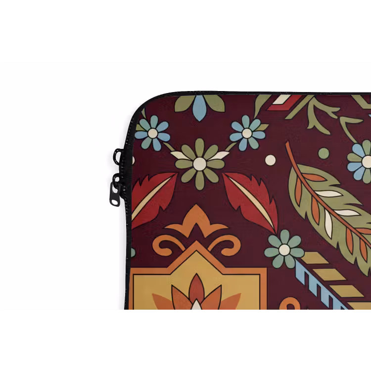 Laptophoes Patroon - Floraal - Geometrisch - Kleurrijk - Decoratie — 5