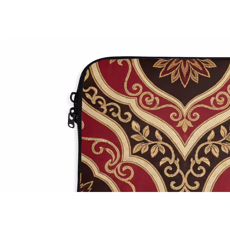 Laptophoes Patroon - Ornament - Barok - Rood - Goud — 5