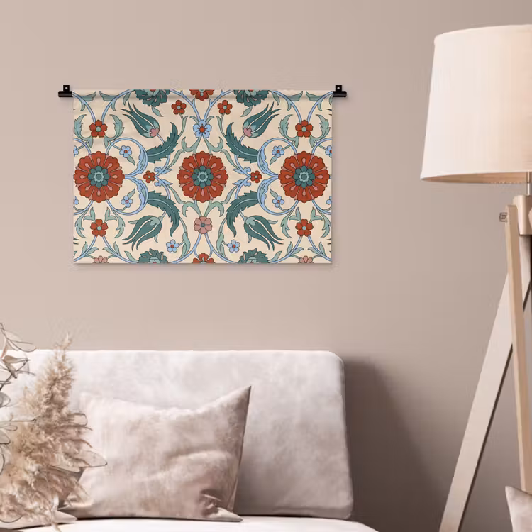 Wandkleed - Bloemen - Patroon - Klassiek - Decoratie - Kleurrijk — 2