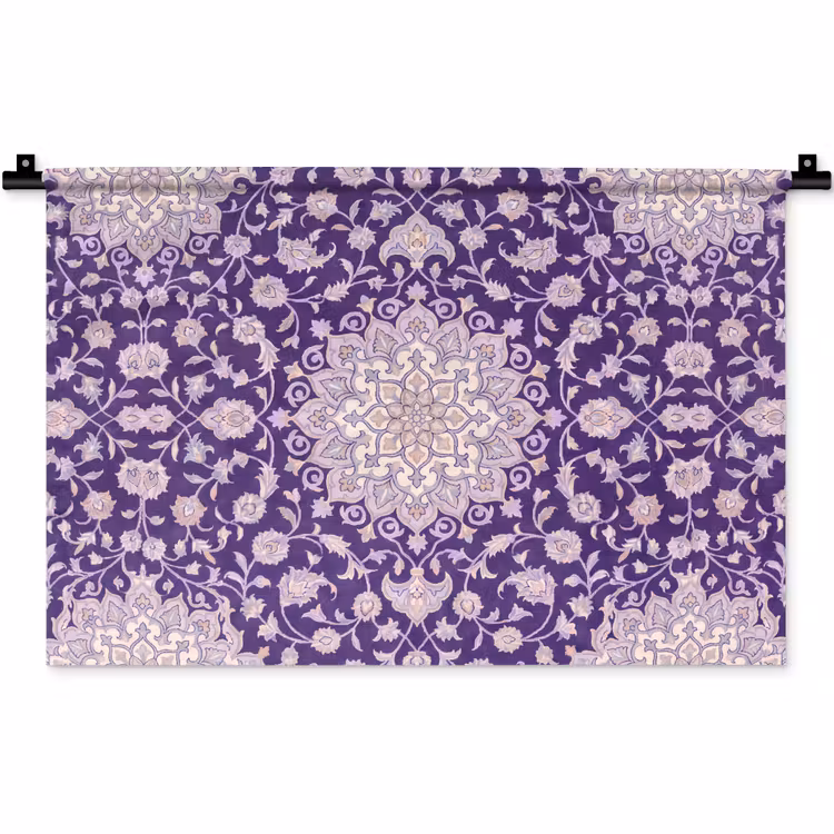 Wandkleed - Patroon - Medallion - Oosters - Paars - Decoratie — 1