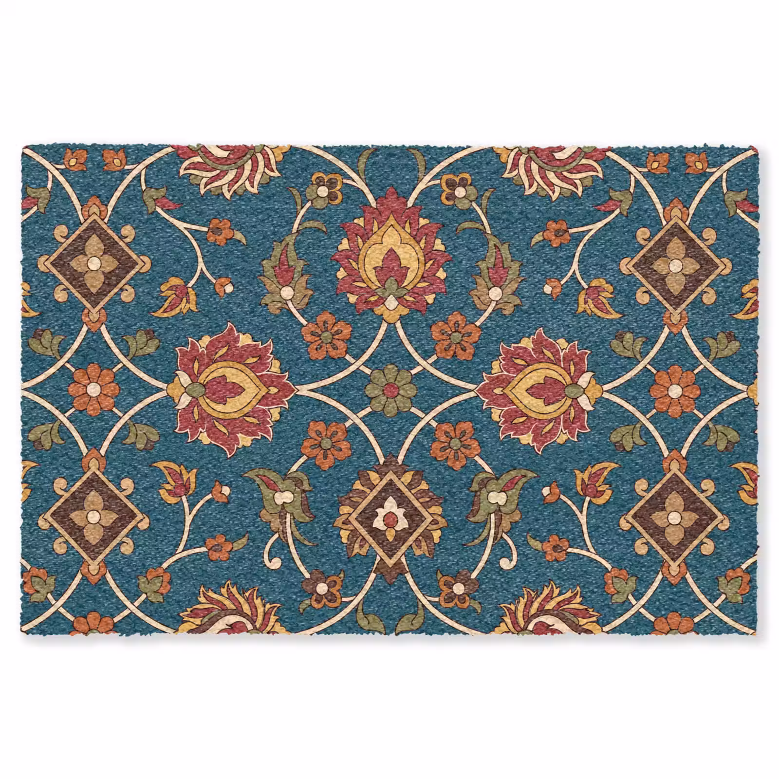 Vloerkleed - Ornament - Flora - Traditioneel - Klassiek - Blauwgroen — 1
