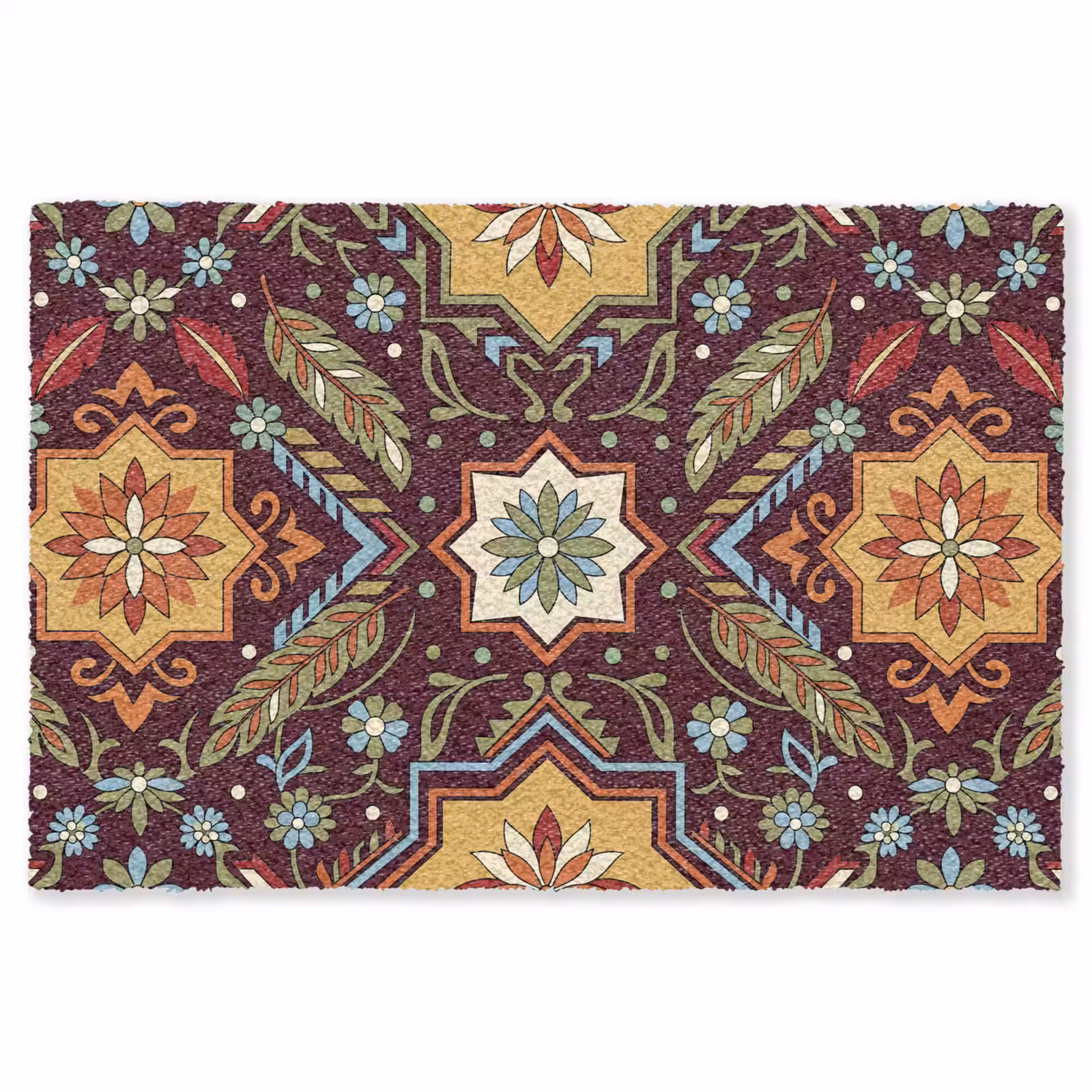 Vloerkleed - Patroon - Floraal - Geometrisch - Kleurrijk - Decoratie — 1