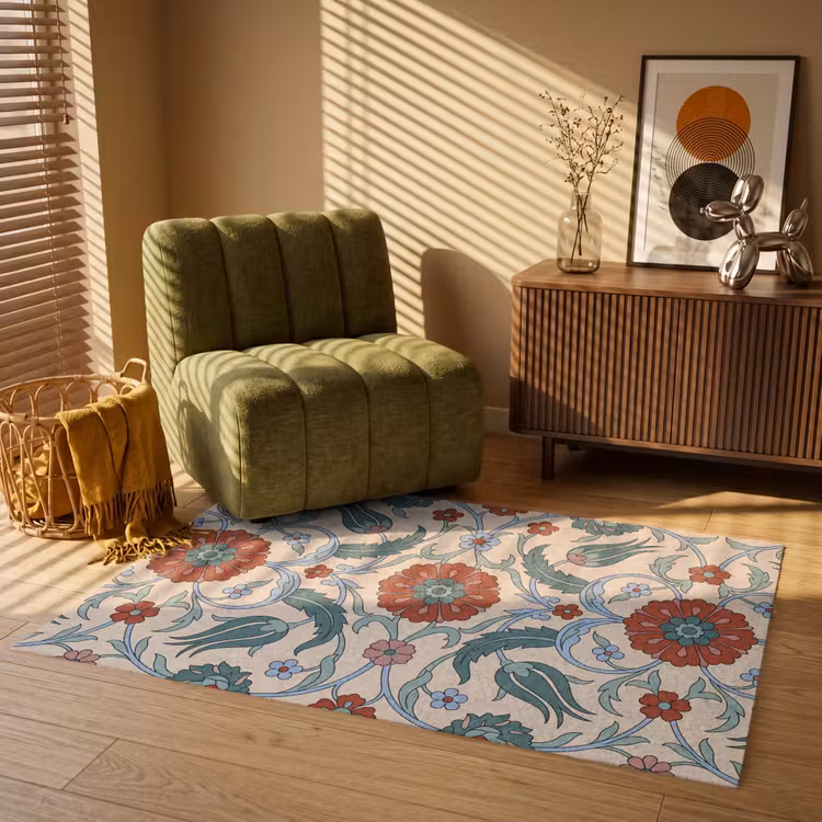 Vloerkleed - Bloemen - Patroon - Klassiek - Decoratie - Kleurrijk — 2