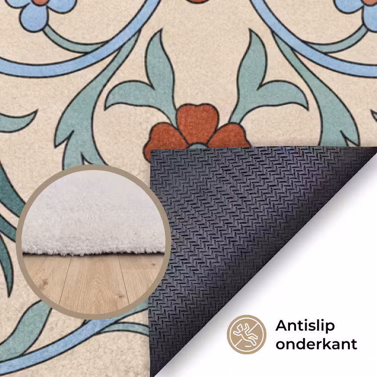 Vloerkleed - Bloemen - Patroon - Klassiek - Decoratie - Kleurrijk — 4