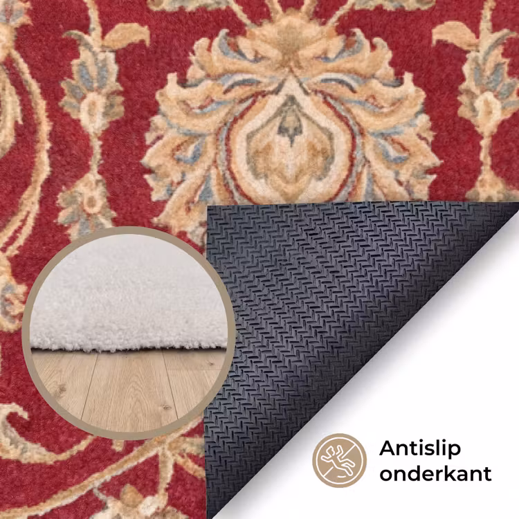 Vloerkleed - Patroon - Bloem - Klassiek - Oosters - Rood — 4
