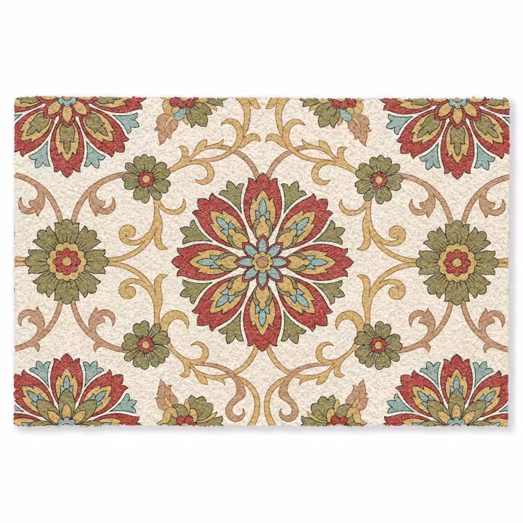 Vloerkleed - Patroon - Bloemen - Ornament - Klassiek - Kleurrijk — 1