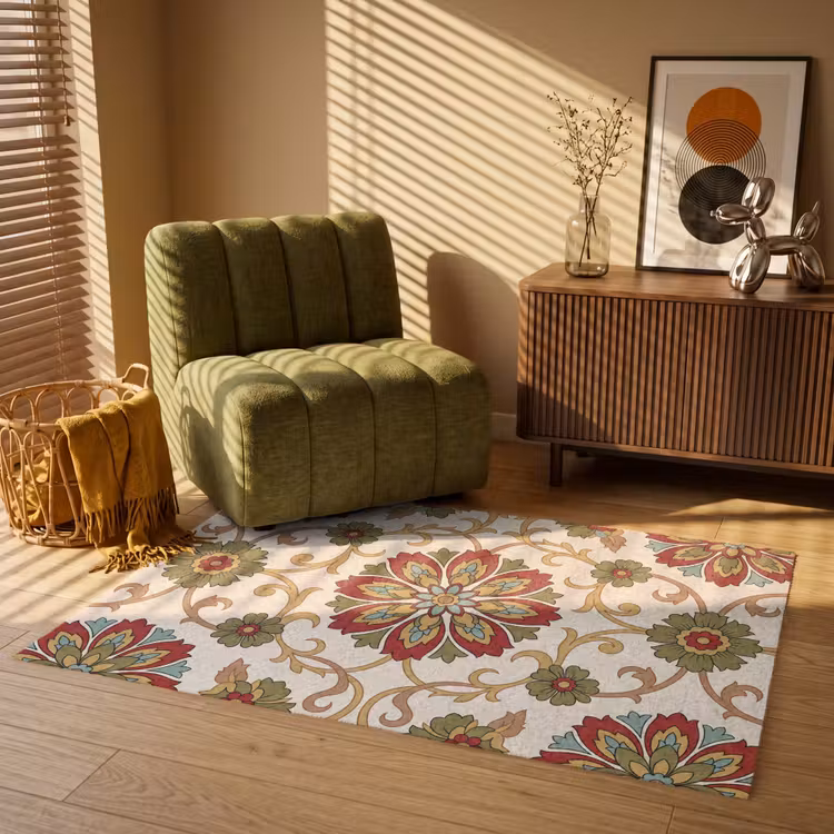 Vloerkleed - Patroon - Bloemen - Ornament - Klassiek - Kleurrijk — 2