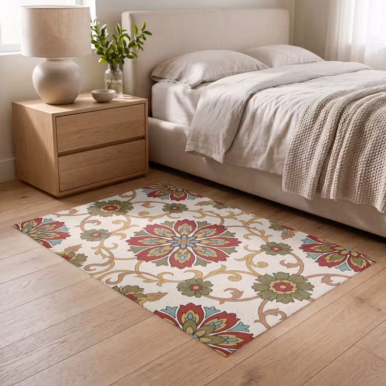 Vloerkleed - Patroon - Bloemen - Ornament - Klassiek - Kleurrijk — 5