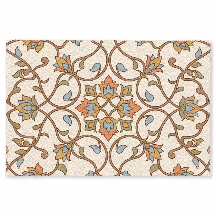 Vloerkleed - Patroon - Bloemen - Ornament - Kleurrijk — 1