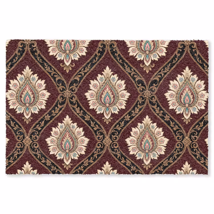Vloerkleed - Patroon - Bloemmotief - Decoratie - Klassiek - Rood — 1