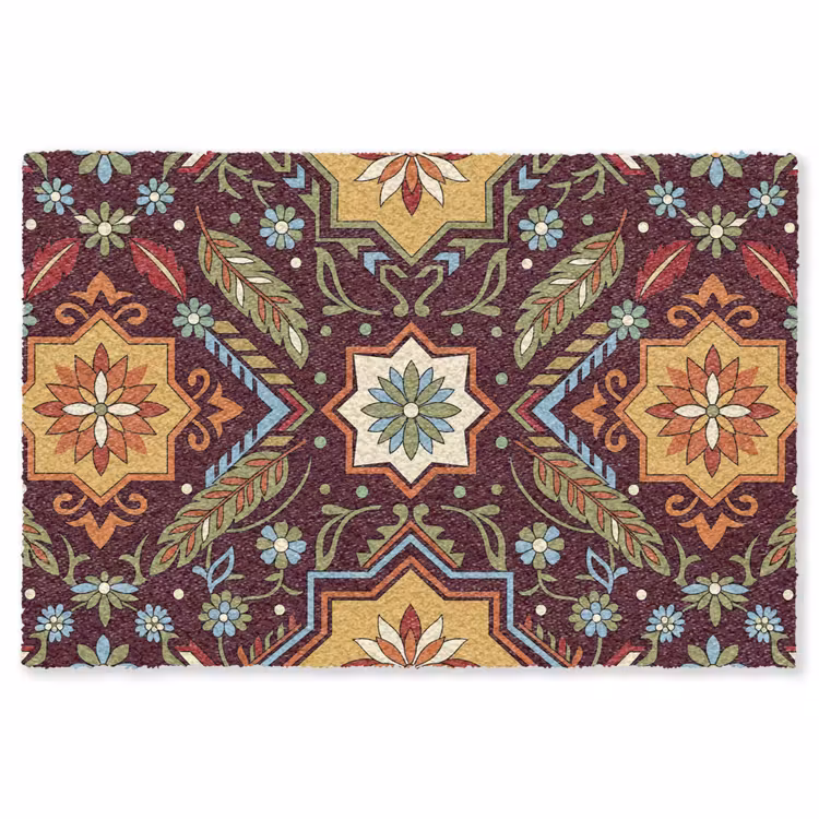Vloerkleed - Patroon - Floraal - Geometrisch - Kleurrijk - Decoratie — 1