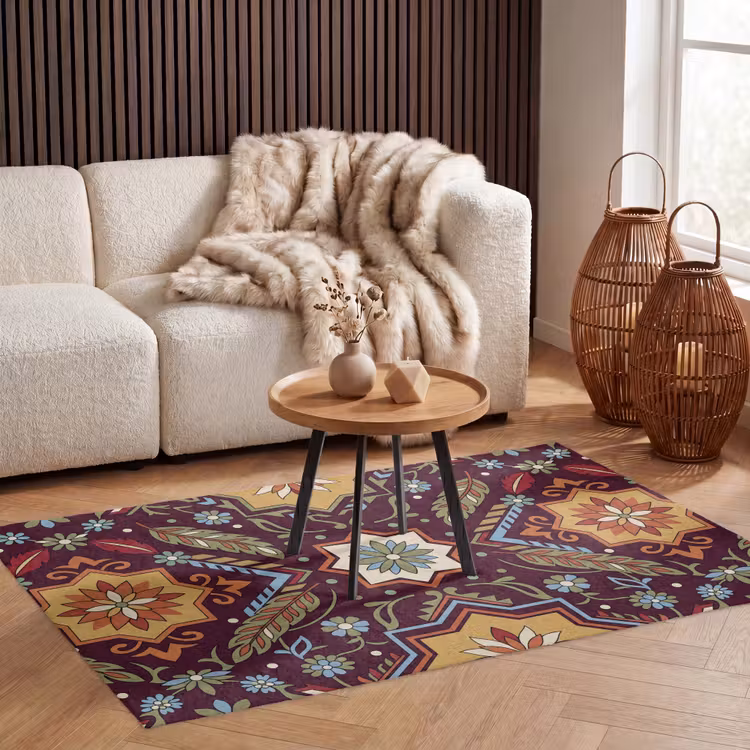 Vloerkleed - Patroon - Floraal - Geometrisch - Kleurrijk - Decoratie — 3