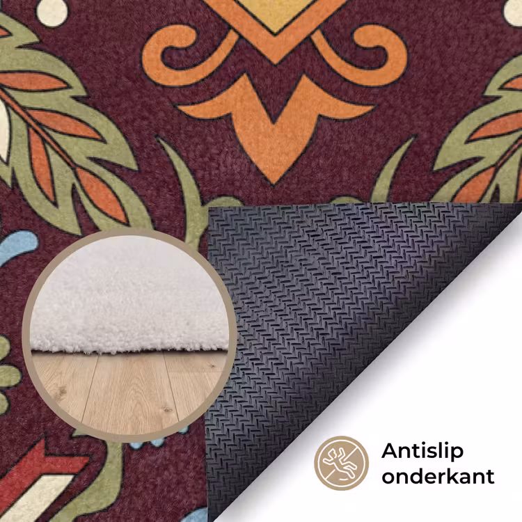 Vloerkleed - Patroon - Floraal - Geometrisch - Kleurrijk - Decoratie — 4