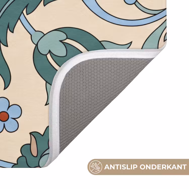 WC Mat - Bloemen - Patroon - Klassiek - Decoratie - Kleurrijk — 4