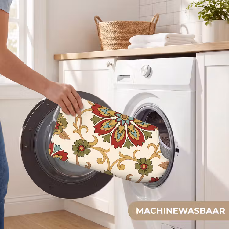 WC Mat - Patroon - Bloemen - Ornament - Klassiek - Kleurrijk — 6