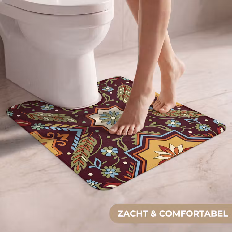 WC Mat - Patroon - Floraal - Geometrisch - Kleurrijk - Decoratie — 5