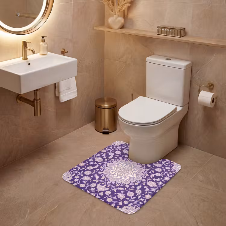 WC Mat - Patroon - Medallion - Oosters - Paars - Decoratie — 3