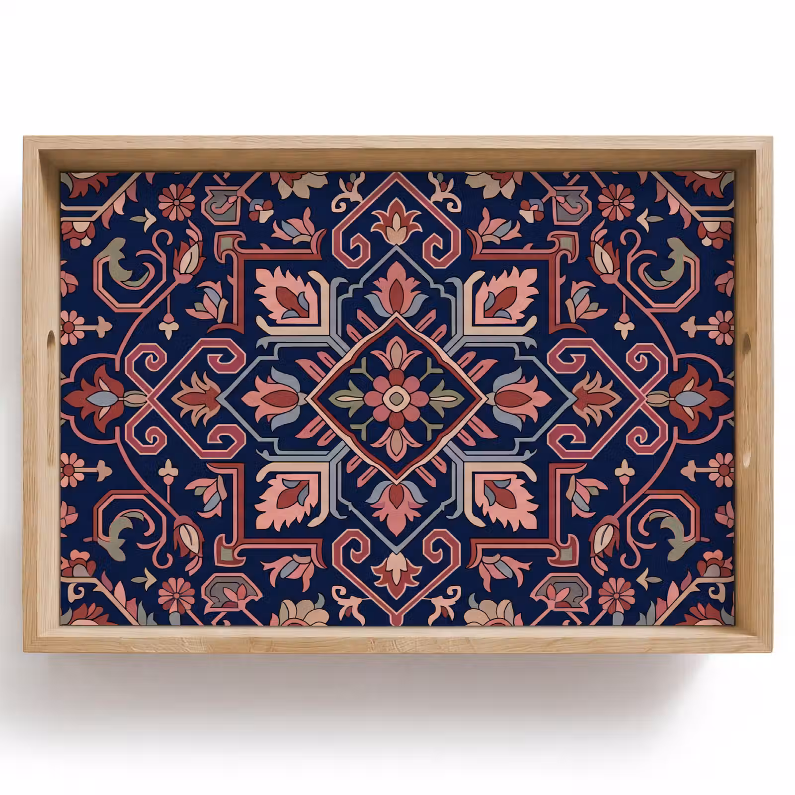 Dienblad - Patroon - Oosters - Floraal - Blauw - Klassiek — 1