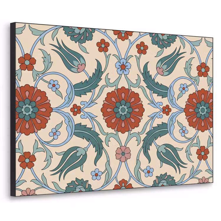 Art frame - Bloemen - Patroon - Klassiek - Decoratie - Kleurrijk — 1
