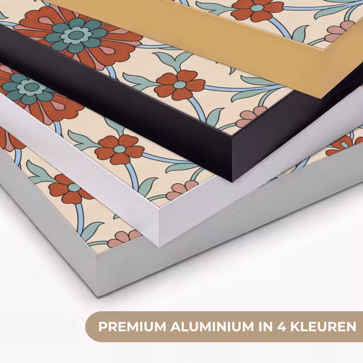 Art frame - Bloemen - Patroon - Klassiek - Decoratie - Kleurrijk — 2