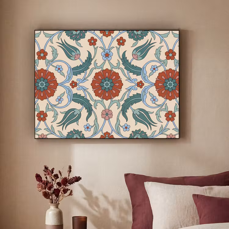 Art frame - Bloemen - Patroon - Klassiek - Decoratie - Kleurrijk — 3