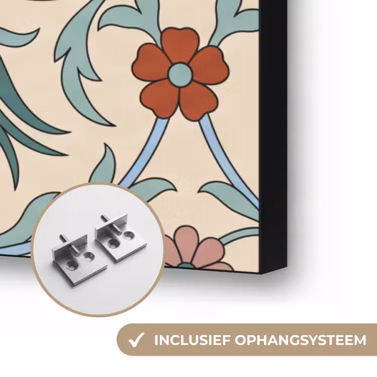Art frame - Bloemen - Patroon - Klassiek - Decoratie - Kleurrijk — 6