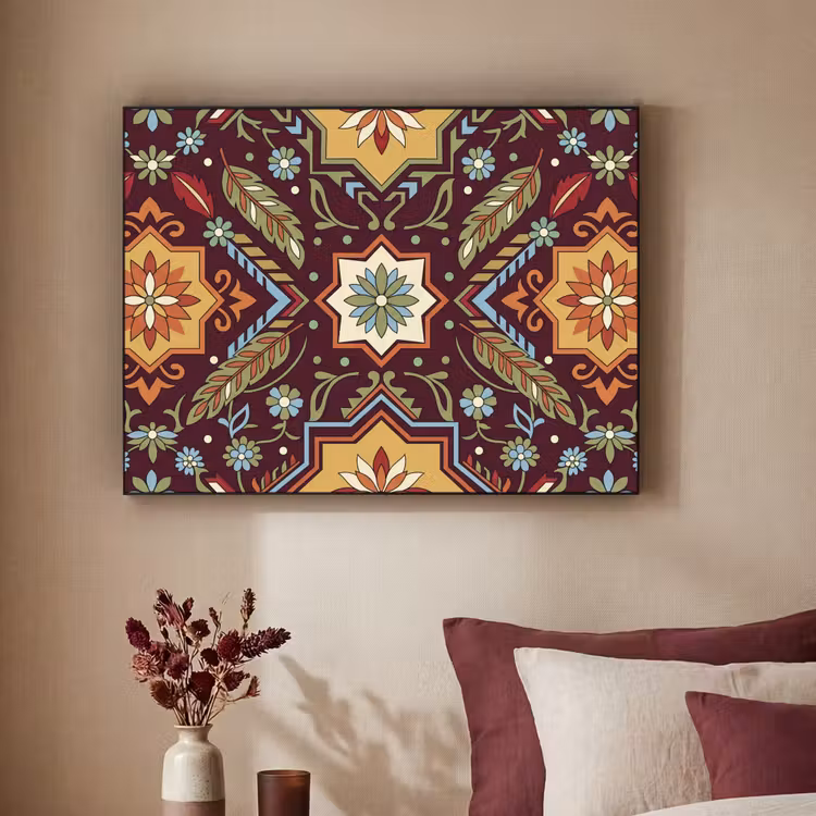 Art frame - Patroon - Floraal - Geometrisch - Kleurrijk - Decoratie — 3