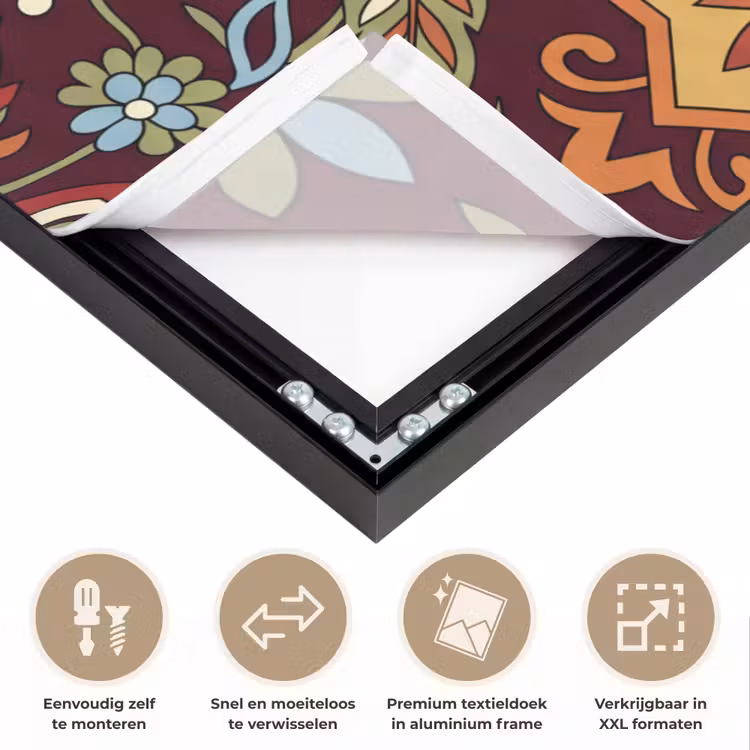 Art frame - Patroon - Floraal - Geometrisch - Kleurrijk - Decoratie — 4