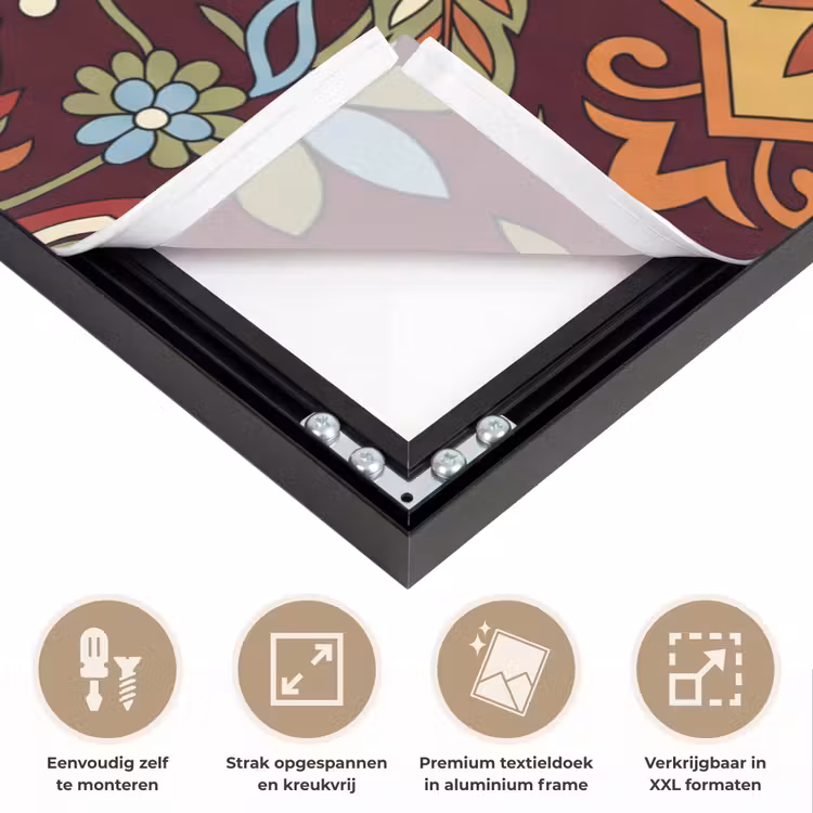 Art frame - Patroon - Floraal - Geometrisch - Kleurrijk - Decoratie — 8