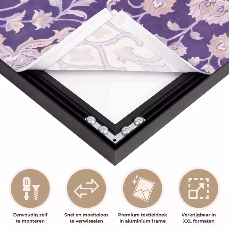Art frame - Patroon - Medallion - Oosters - Paars - Decoratie — 4