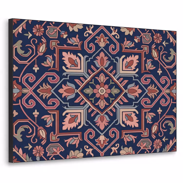 Art frame - Patroon - Oosters - Floraal - Blauw - Klassiek — 1