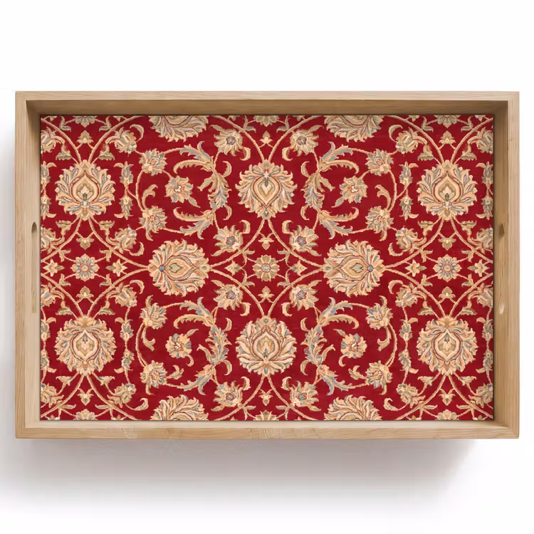 Dienblad - Patroon - Bloem - Klassiek - Oosters - Rood — 1