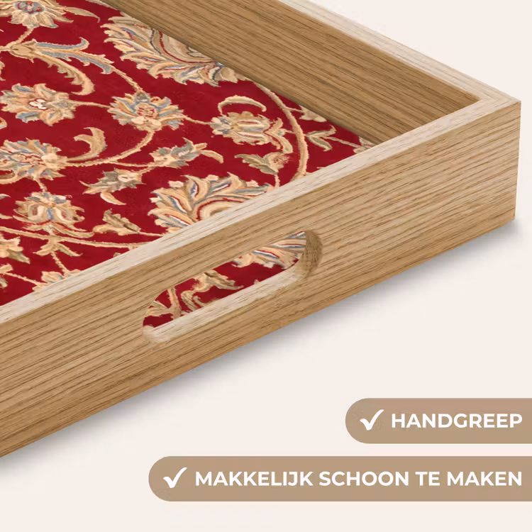 Dienblad - Patroon - Bloem - Klassiek - Oosters - Rood — 5