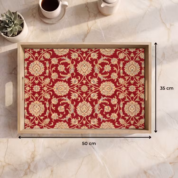 Dienblad - Patroon - Bloem - Klassiek - Oosters - Rood — 9