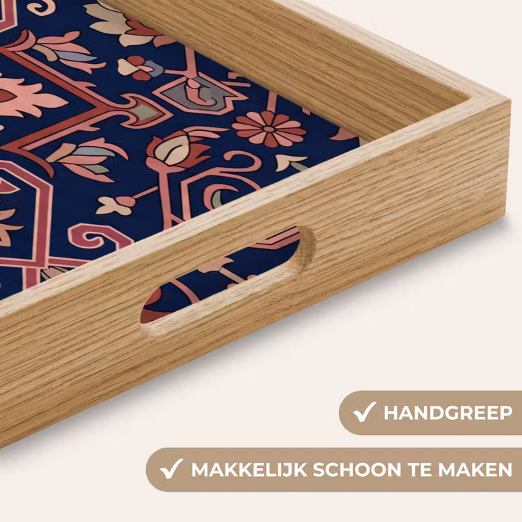 Dienblad - Patroon - Oosters - Floraal - Blauw - Klassiek — 5