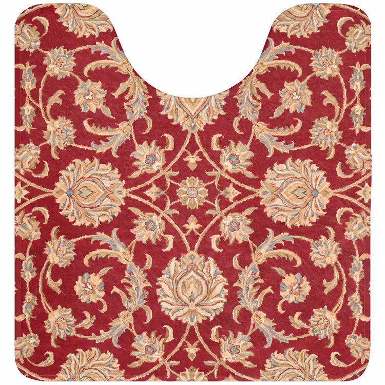 WC Mat - Patroon - Bloem - Klassiek - Oosters - Rood — 1