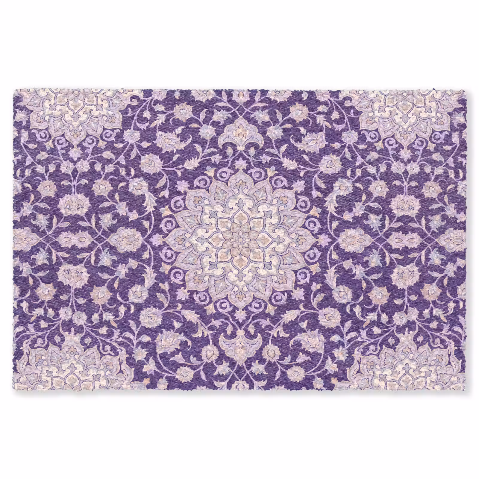Vloerkleed - Patroon - Medallion - Oosters - Paars - Decoratie — 1