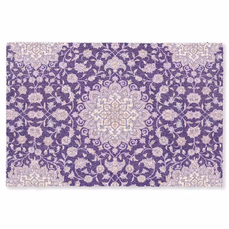 Vloerkleed - Patroon - Medallion - Oosters - Paars - Decoratie — 1