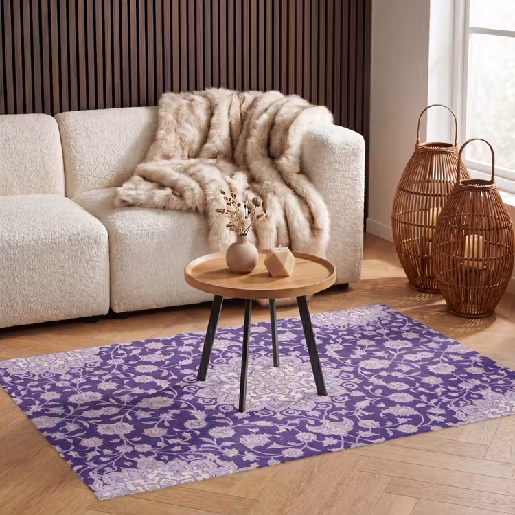 Vloerkleed - Patroon - Medallion - Oosters - Paars - Decoratie — 3