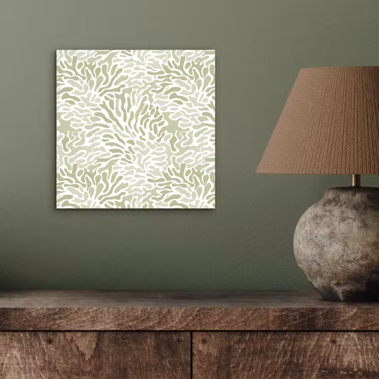 Aluminium schilderij - Saliegroen - Abstract - Organisch - Koraal - Patroon — 3