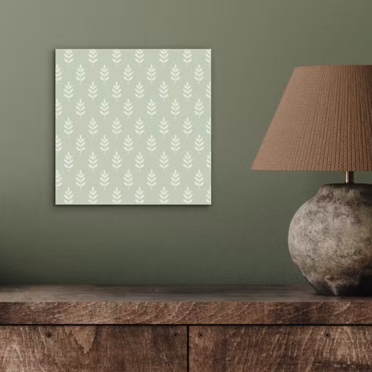 Aluminium schilderij - Saliegroen - Botanisch - Takjes - Minimalistisch - Patroon — 3